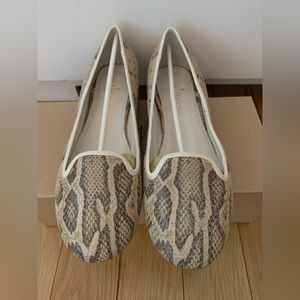 BNIB Authentic COLE HAAN Nike Air Morgan Slipper Ballet 7B in Cream Snake